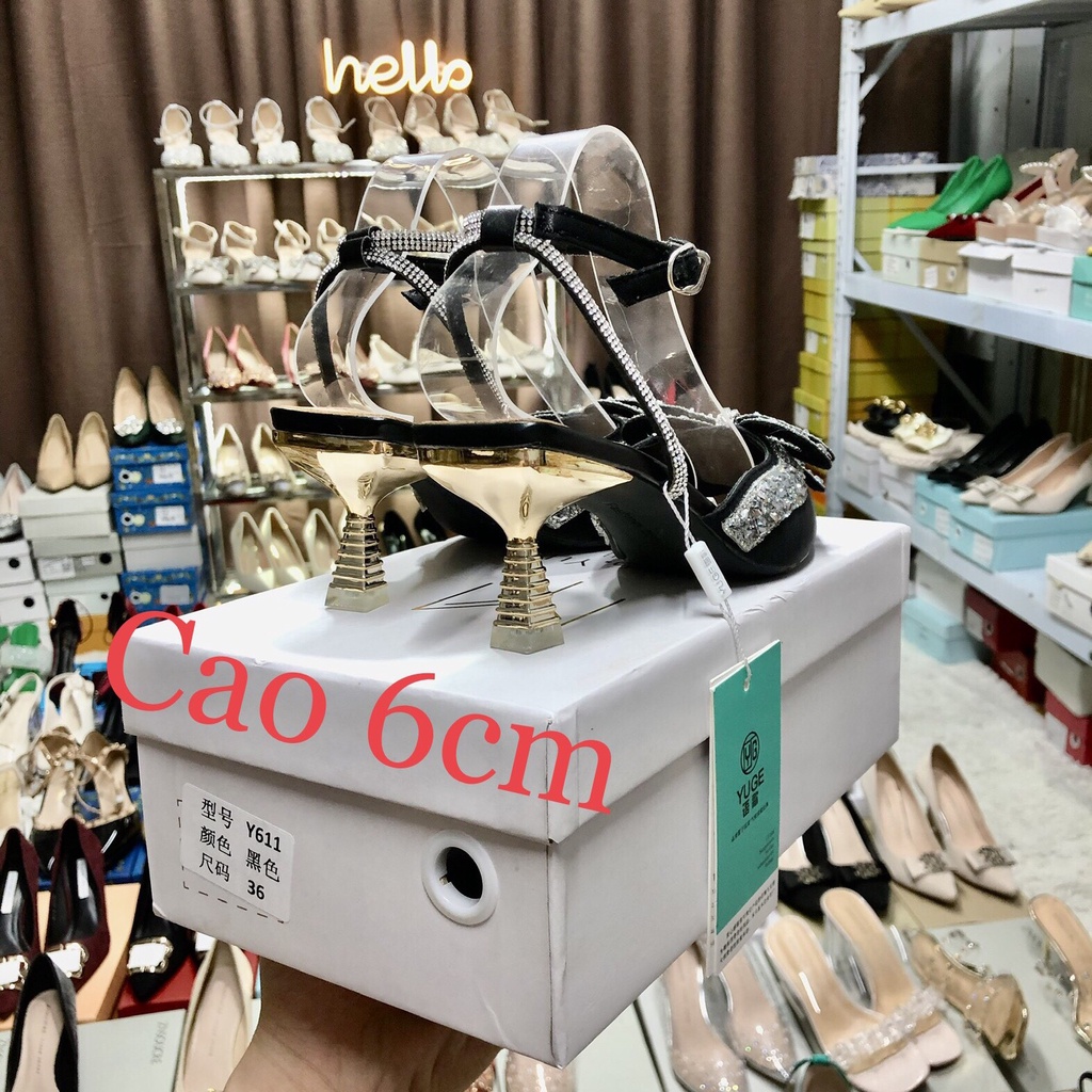 Giày cao gót nơ đá xinh HOT 2024  521