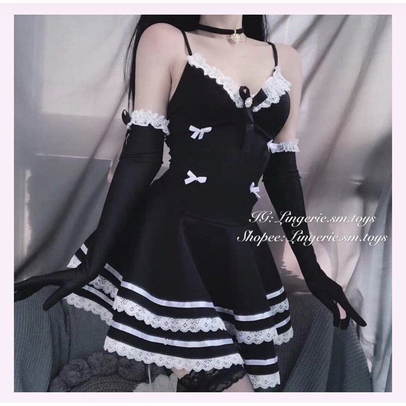 Set Váy Tiểu Thư Đính Đá Lolita Full Phụ Kiện (Video Cuối Post) | Cosplay Sexy •LL•A175