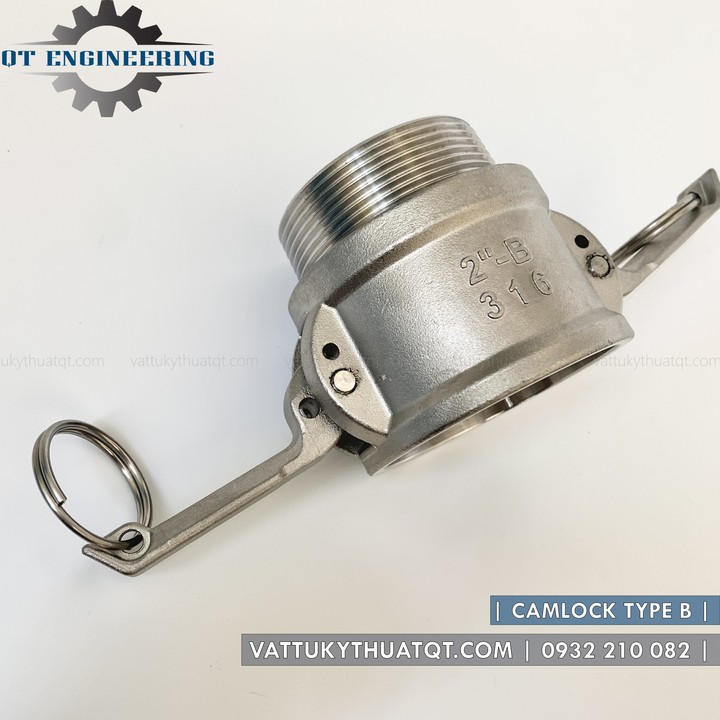 Khớp nối nhanh inox Camlock | Kiểu B | DN32,DN40,DN50