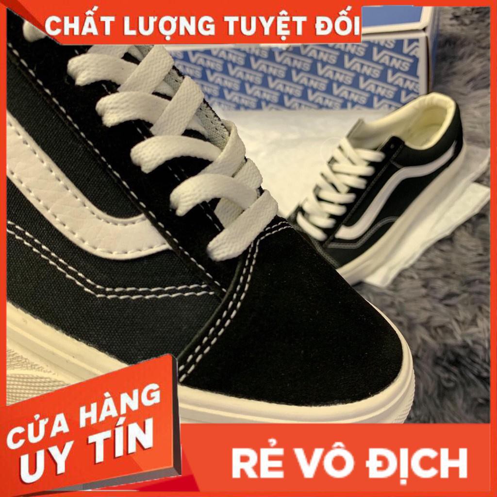 Giày thể thao Vans  Old Skool Black Đẹp và Chất mã V5  freeship fullbox tặng dây phụ