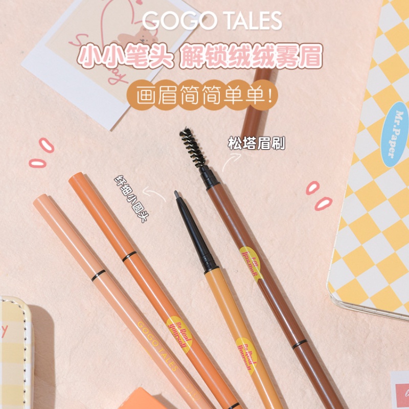 Bút Kẻ Mày GOGO TALES Hai Đầu Chống Thấm Nước Chống Thấm Mồ Hôi Lâu Trôi