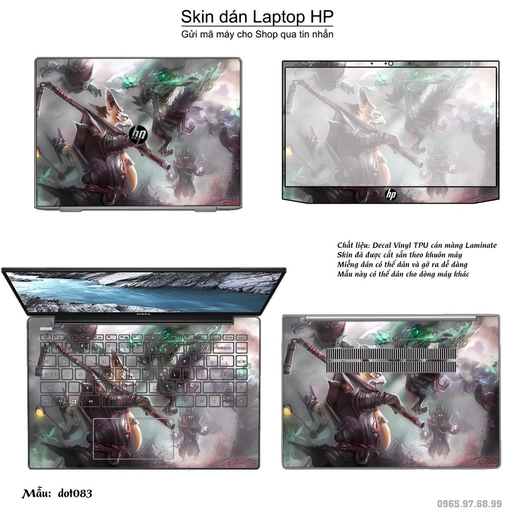 Skin dán Laptop HP in hình Dota 2 nhiều mẫu 14 (inbox mã máy cho Shop)