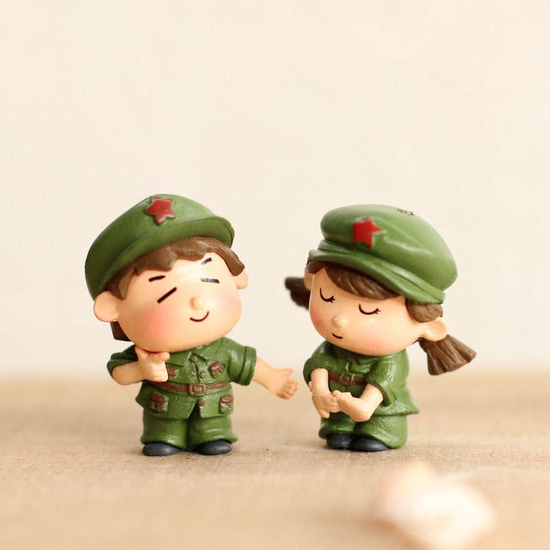Phụ Kiện Cặp Đôi Người Lính - Phụ Kiện Terarrium Trang Trí Tiểu Cảnh, Hồ Cá, Sân Vườn