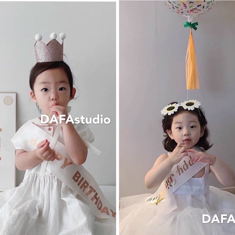 Băng đeo vai •𝗛𝗔𝗣𝗣𝗬 𝗕𝗜𝗥𝗧𝗛𝗗𝗔𝗬• Dây đai nghi thức chúc mừng sinh nhật.