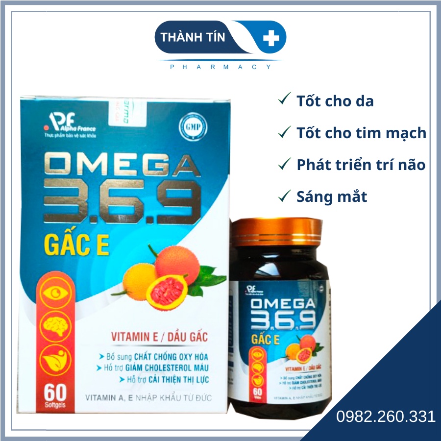 OMEGA 369 Gấc E Tốt Cho Da, Tim Mạch, Trí Não, Sáng Mắt Chính Hãng Date Mới
