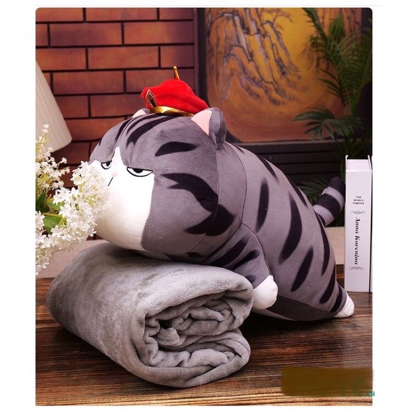 Bộ chăn gối văn phòng mèo hoàng thượng