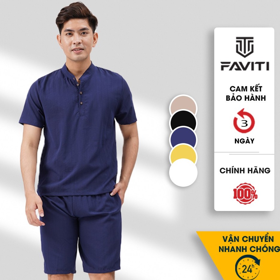 [Mã SKAMA06 giảm 8% TỐI ĐA 50K đơn250K] Đồ Bộ Đũi Nam quần áo hè cộc tay cao cấp BD33