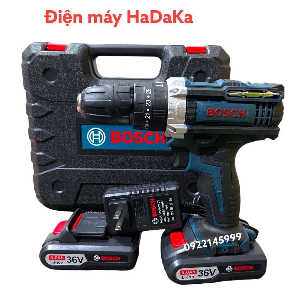 Máy Khoan Pin Bosh 36V 3 chức năng có Búa Hàng cao cấp