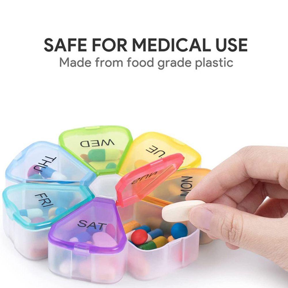 Hộp Đựng Thuốc 7 Ngày Mini Chống Thấm Nước Tiện Dụng