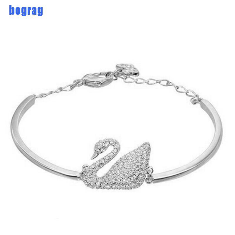 SWAROVSKI Bộ Trang Sức 3 Món Hình Thiên Nga Xinh Xắn