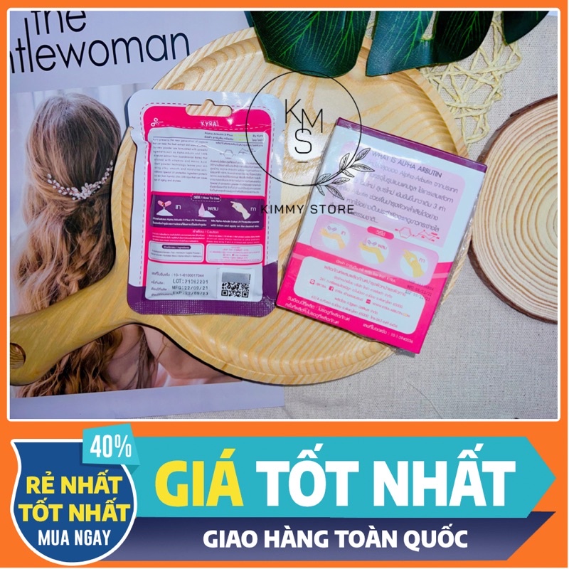Viên cấy trắng alpha arbutin 3 plus UV Thái Lan túi 10 viên