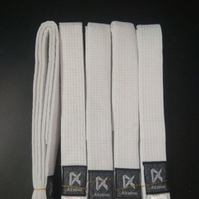 Đai trắng Taekwondo KICKING vải mềm dày + Quà Tặng