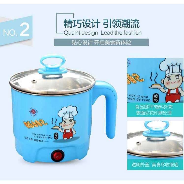 Ca nấu  mì và nấu siêu tốc mini 2 lớp 18 cm