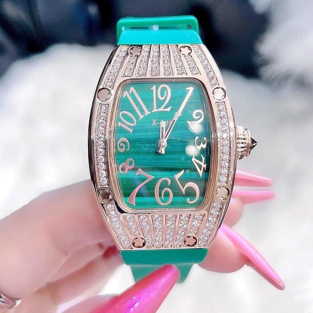Đồng Hồ Nữ XCer Dây Silicon Xanh Rose Gold 36mm Authentic