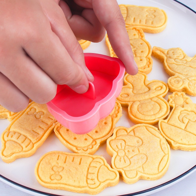 Set 6 Khuôn Cắt Bánh Quy Tạo Hình Xe Đẩy Em Bé