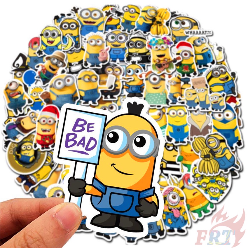 100Pcs/Set ❉ Minions Series A Stickers ❉ Cartoon Movie Despicable Me Waterproof Fashion DIY Decals Doodle Stickers