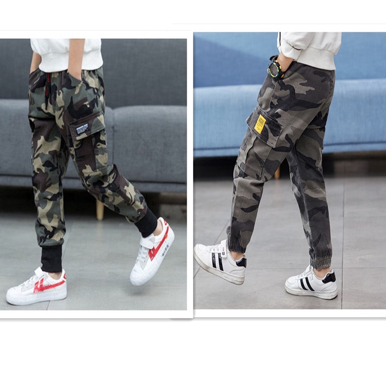 Quần dài họa tiết rằn ri thời trang cho bé trai