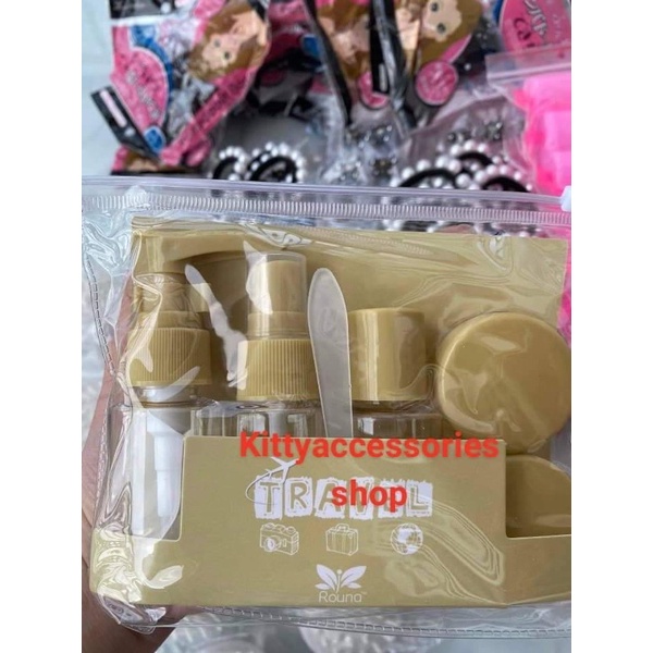 Bộ chiết mỹ phẩm 5 món du lịch tiện lợi kèm túi zip