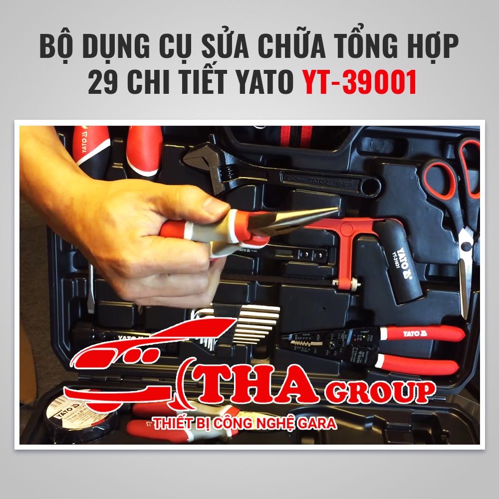 BỘ DỤNG CỤ SỬA CHỮA TỔNG HỢP 29 CHI TIẾT YATO YT-39001