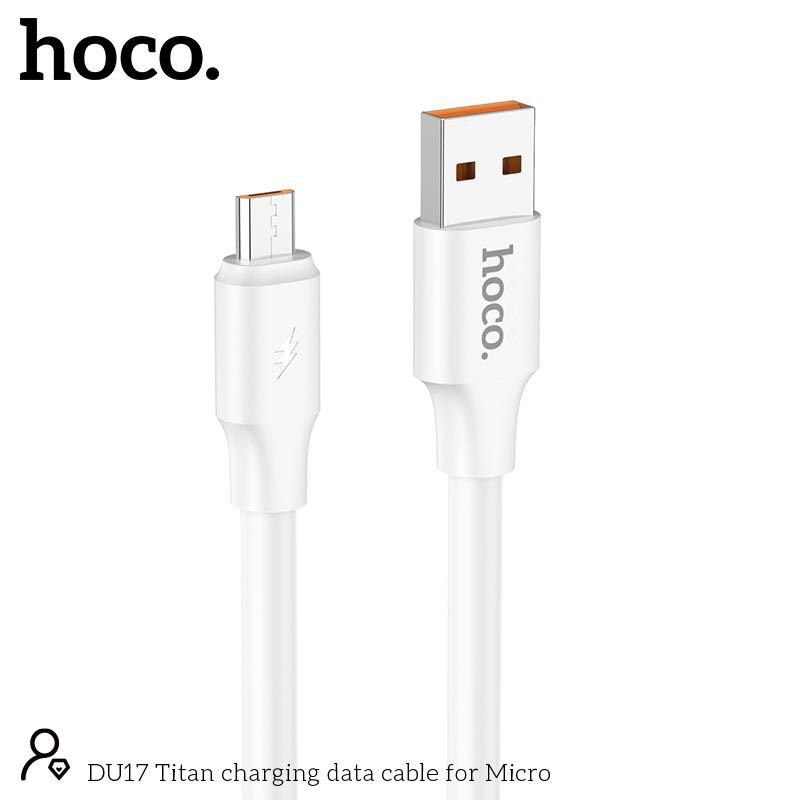 Cáp sạc nhanh 3A Hoco DU17 dây TPE siêu bền hỗ trợ truyền dữ liệu dài 1M
