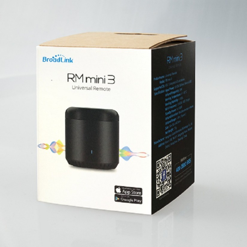 Điều Khiển Hồng Ngoại Broadlink RM Mini 3 (hỗ trợ Alexa, Google Voice) - Điều khiển thông minh Broadlink Rm MINI 3