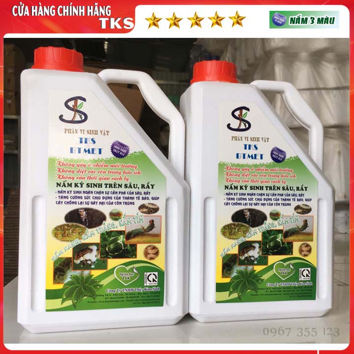 BTMET NẤM 3 MÀU Ký Sinh Trừ Sâu Rầy Sinh Học- CAN 2 LÍT