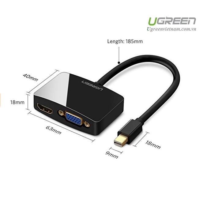 Cáp chuyển đổi Mini Displayport to HDMI / VGA chính hãng Ugreen 10439