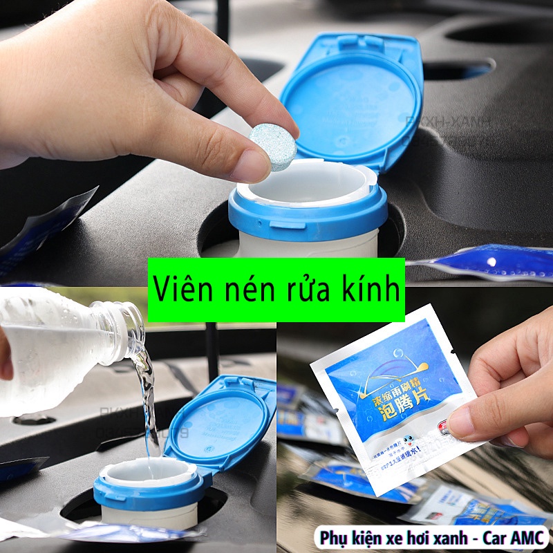 Viên Sủi Rủa Kính Ô Tô , Viên Rửa Kính Xe Hơi Tiện Dụng - Tiết Kiệm - Gia Rẻ