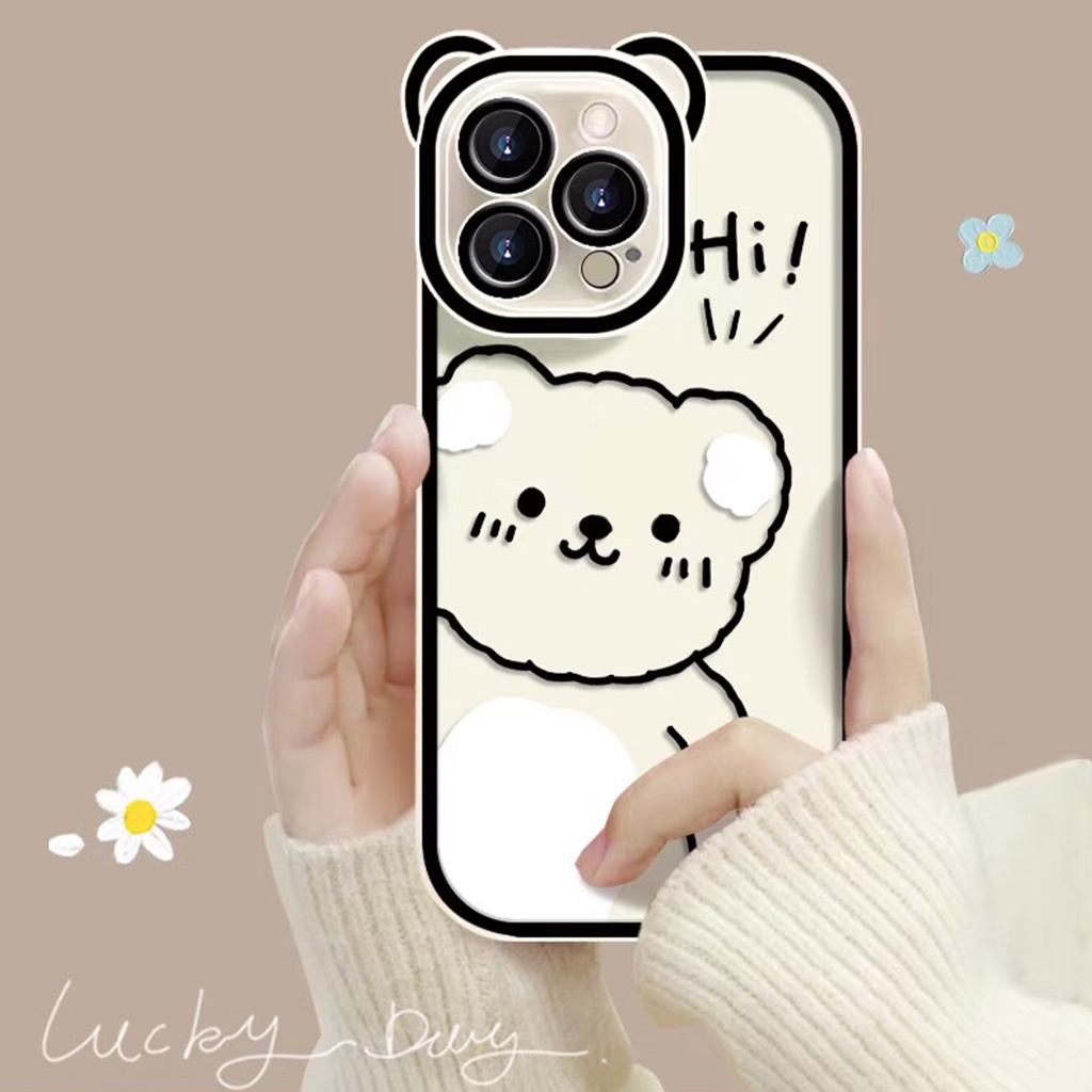 Ốp lưng iphone đẹp tai gấu cặp đôi x xsmax 11 12 13 pro max 7 8 Plus