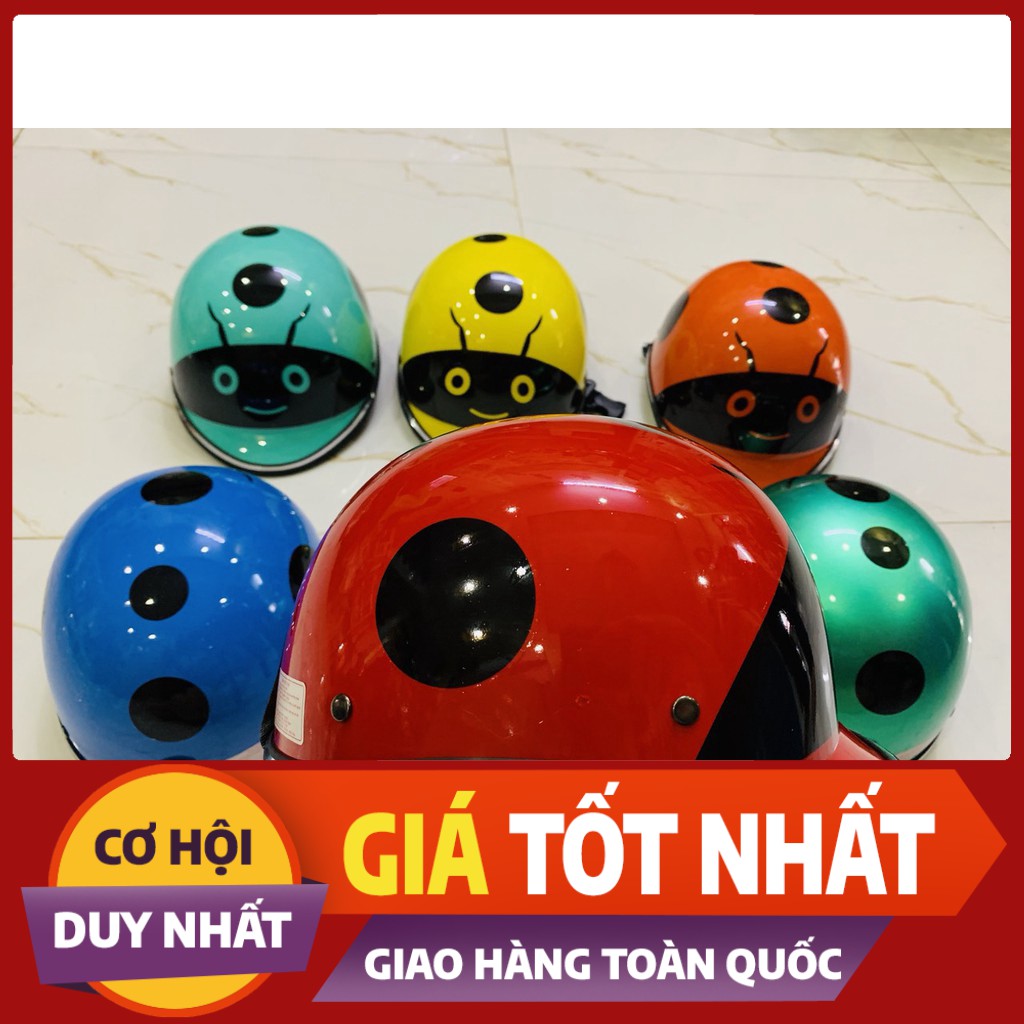 [Giá Sập Sàn] Mũ bảo hiểm con bọ cho bé, kiểu dáng dễ thương, mềm nhẹ Hàng cao cấp