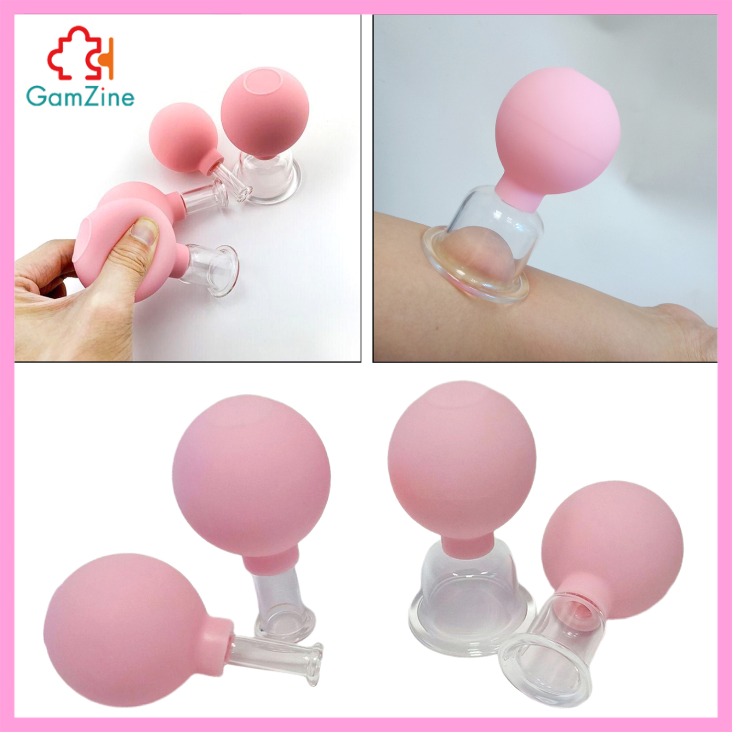 GamZine Massage Cupping Cup Salon Face Back Chest Leg Message Disper Cold Type 1