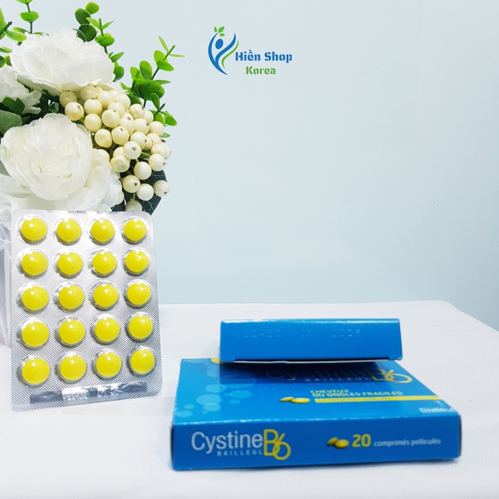 Cystine B6 hỗ trợ rụng tóc và loạn dưỡng móng Hộp 1 vỉ /20 viên CỦA PHÁP DATE 2025