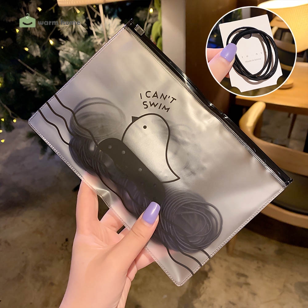 (Hàng Mới Về) Set 100 Dây Buộc Tóc Co Giãn Thời Trang Cho Nữ