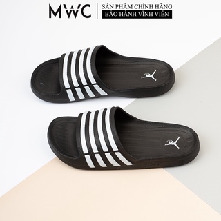 Dép MWC 3380 - Dép nữ Thể Thao Quai Ngang Sọc Đen Trắng