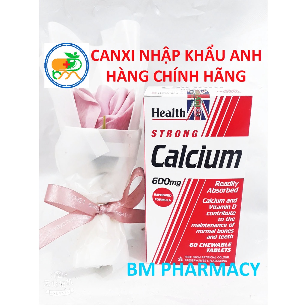 Viên uống CANXI nhập khẩu Anh Quốc STRONG CALCIUM, giúp xương và răng chắc khỏe, giảm loãng xương cho người lớn tuổi