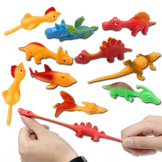 LEM_TPR Simulated Animal Finger Hand Catapulted Dinosaur Launch Stretchy Toys Gift