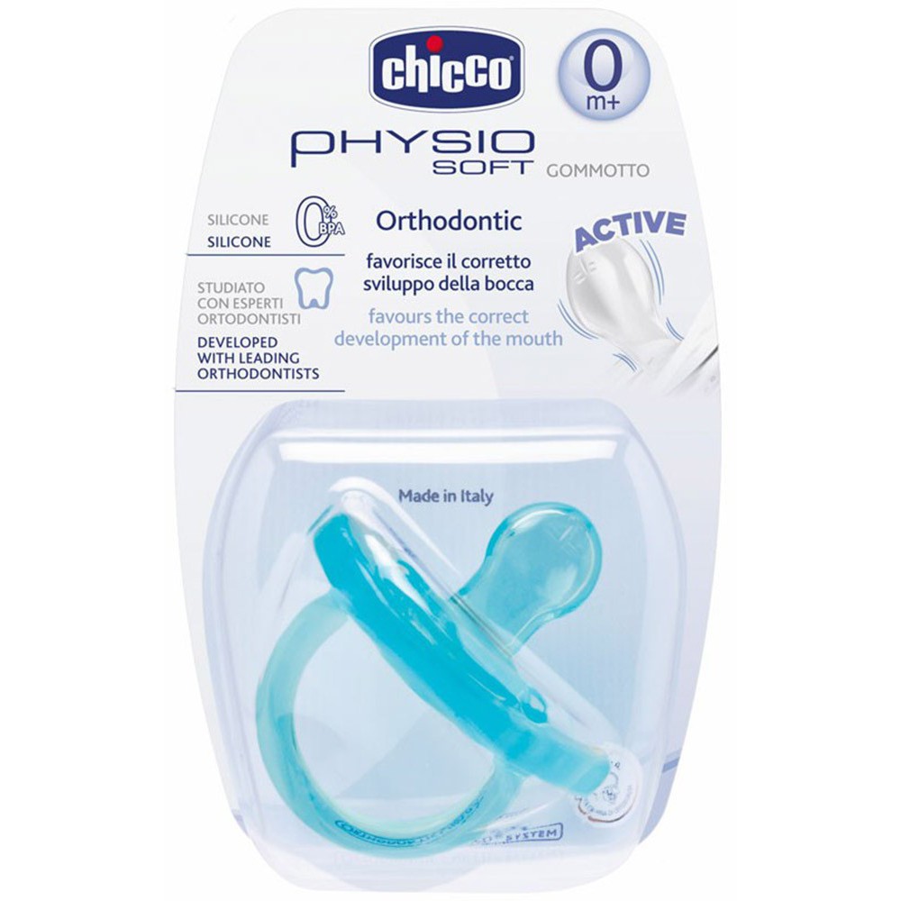 Ty ngậm silphysio xanh 0M+Chicco