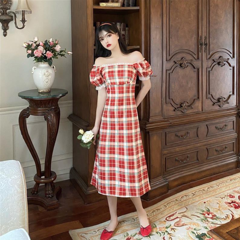 [HÀNG ĐẸP] Váy kẻ đôi bạn thân ulzzang vintage du lịch cao cấp design - M05 - janna house ་