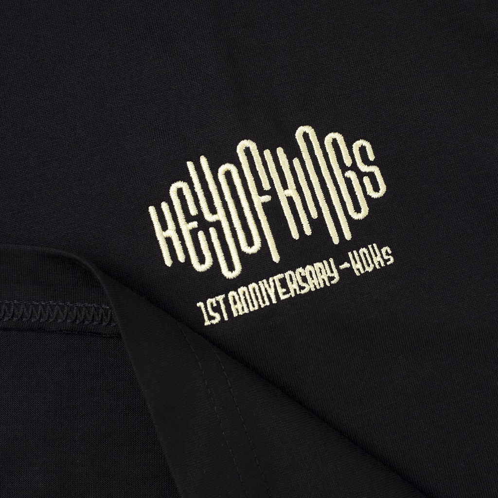 Áo Polo 1st Anniversary thêu logo / Form oversize tay lỡ