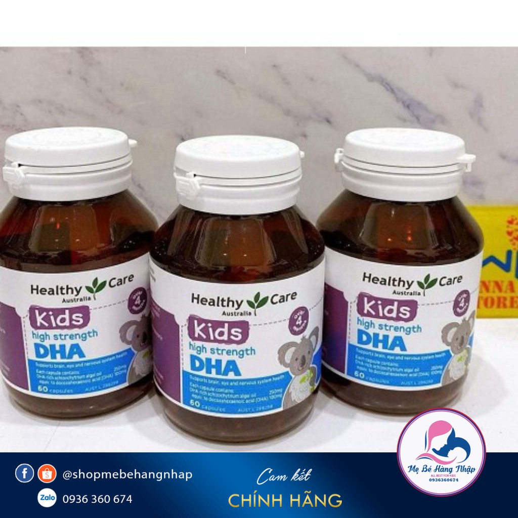 DHA Healthy Care của Úc 60v (dùng cho bé 4 tháng tuổi trở lên)