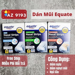 Miếng Dán Mũi Equate Nasal Strips - Giảm Ngáy Khi Ngủ, Giúp Hô Hấp Tốt