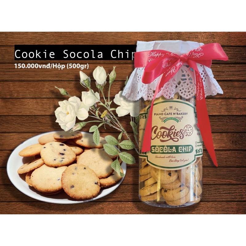 Hộp 500g Bánh Cookie Socola Chip Handmade