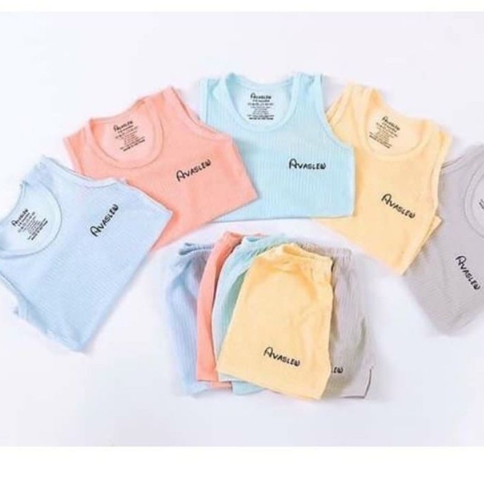 !!!SALE!!! Bộ cotton ba lỗ tăm tre AVALEW cho bé 6-14kg