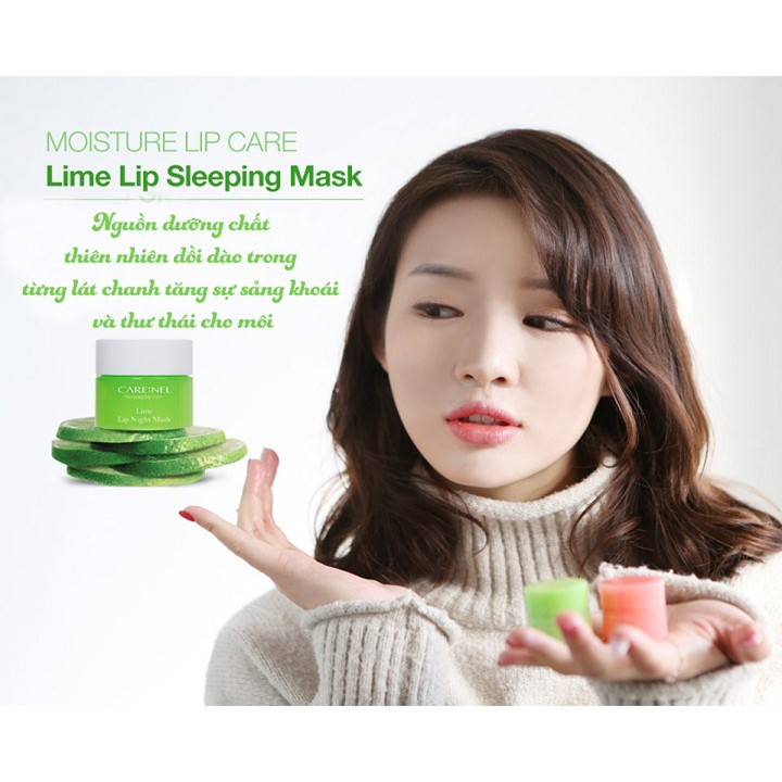 Combo 2 Mặt Nạ Ngủ Môi Dưỡng Và Giảm Thâm Hương Chanh Care:Nel Lime lip sleeping mask 5g x 2