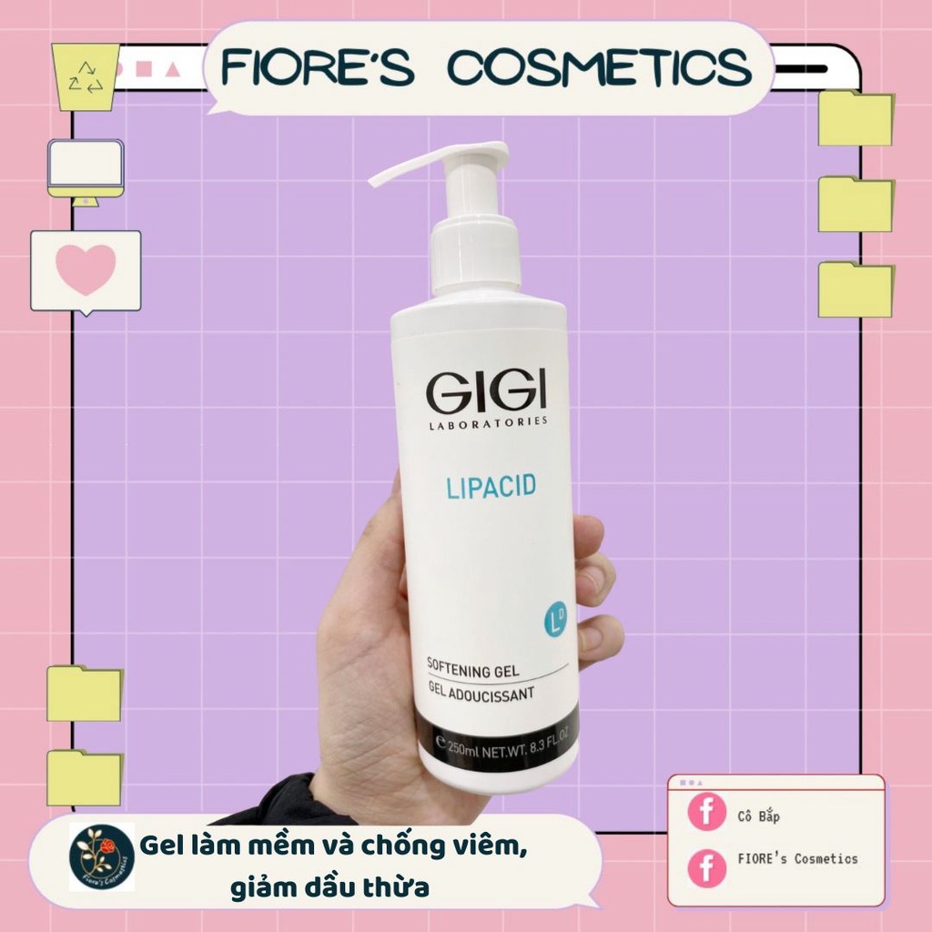 Gel làm mềm, chống viêm, giảm dầu thừa, se khít lỗ chân lông GIGI Lipacid Softening Gel