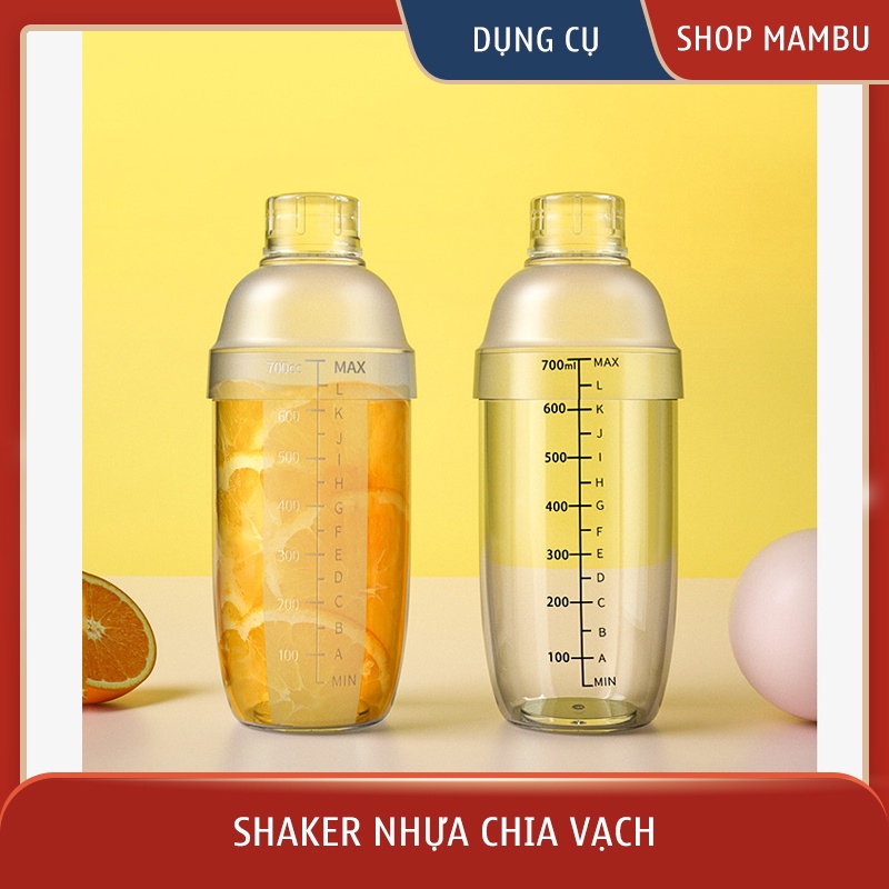 Lọ Shaker Bình lắc nhựa nhám - Dụng cụ pha chế - Thiết bị máy móc pha chế