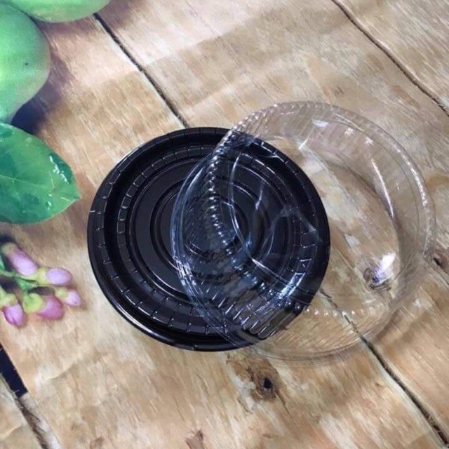 COMBO 50 HỘP TRÒN ĐỰNG BÁNH ĐẾ ĐEN A024, KÍCH THƯỚC LỌT LÒNG 20 CM X 20 CM X 8.5 CM