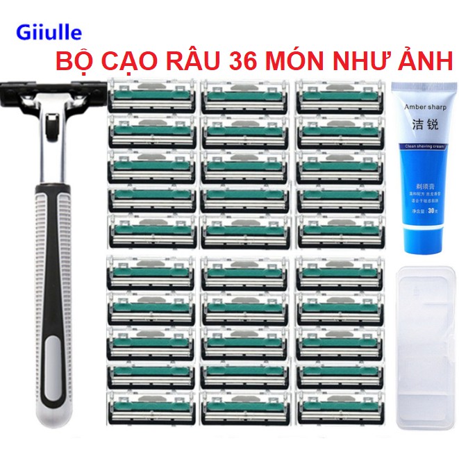 BỘ CẠO RÂU 36 LƯỠI- KÈM TUÝP KEM CẠO