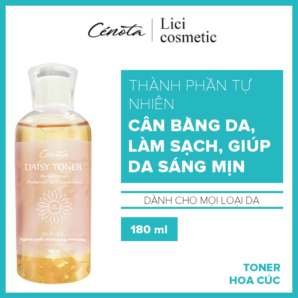 Toner hoa cúc Cénota Daisy, toner hoa cúc ngừa mụn, cân bằng độ ẩm