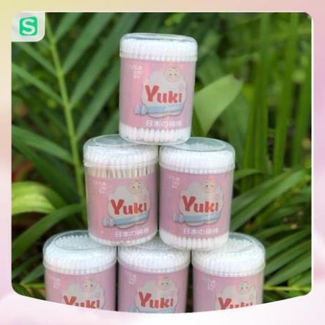 Hộp 180 tăm bông ngoáy tai Yuki đầu bông nhỏ